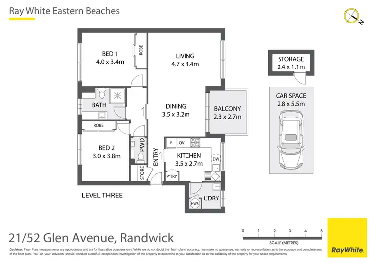 Floorplan of Homely apartment listing, 21/52 Glen Avenue, Randwick NSW 2031