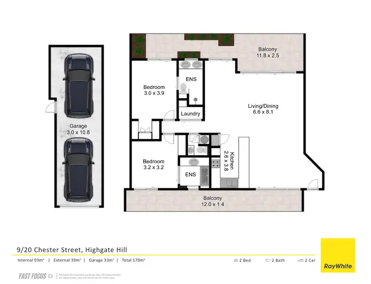 Floorplan of Homely apartment listing, 9/20 Chester Street, Highgate Hill QLD 4101