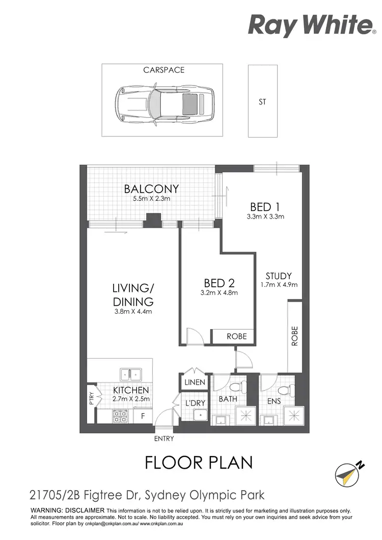 Floorplan of Homely apartment listing, 21705/2B Figtree Drive, Sydney Olympic Park NSW 2127