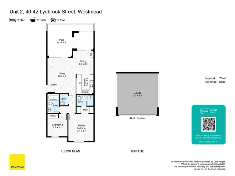 Floorplan of Homely apartment listing, 2/40-42 Lydbrook Street, Westmead NSW 2145