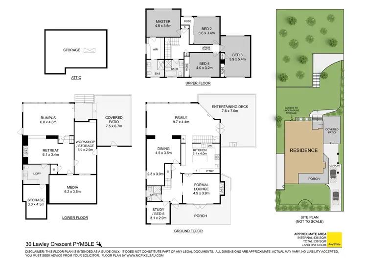 Floorplan of Homely house listing, 30 Lawley Crescent, Pymble NSW 2073