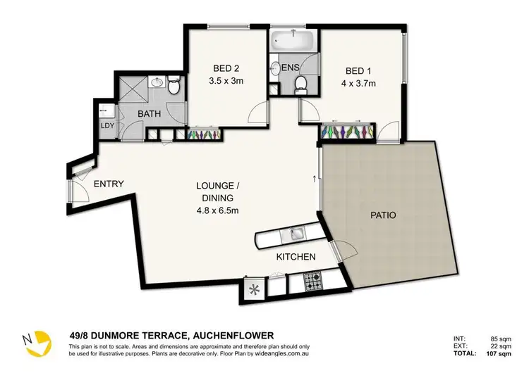 Floorplan of Homely apartment listing, 49/8 Dunmore Terrace, Auchenflower QLD 4066