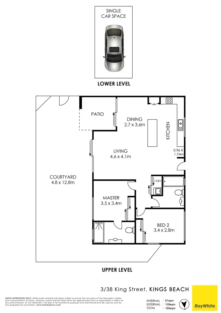 Floorplan of Homely unit listing, Unit 3/38 King Street, Kings Beach QLD 4551