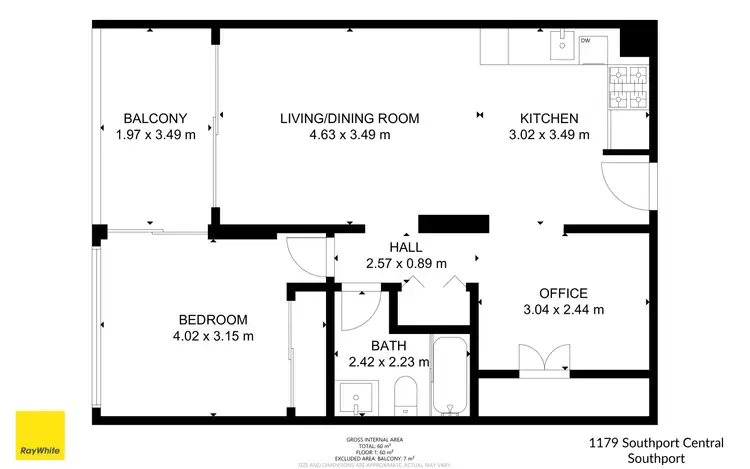 Floorplan of Homely apartment listing, 1179/56 Scarborough Street, Southport QLD 4215