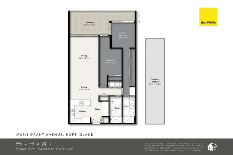 Floorplan of Homely apartment listing, 1703/1 Grant Avenue, Hope Island QLD 4212