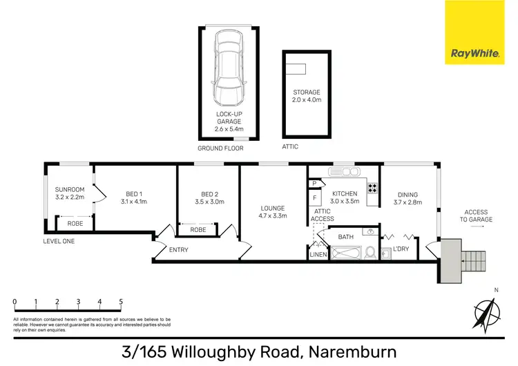 Floorplan of Homely unit listing, 3/165 Willoughby Road, Naremburn NSW 2065