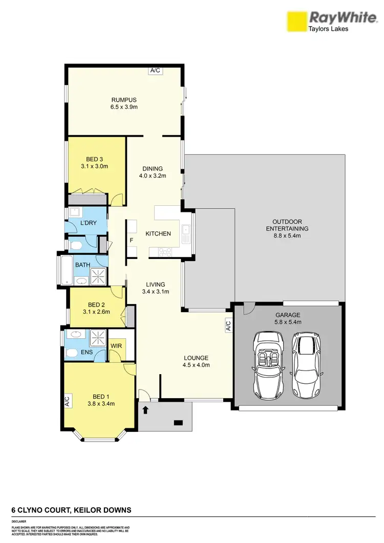 Floorplan of Homely house listing, 6 Clyno Court, Keilor Downs VIC 3038