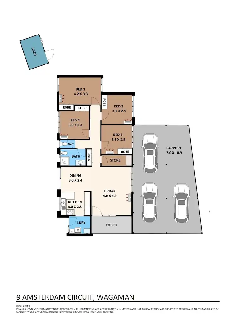 Floorplan of Homely house listing, 9 Amsterdam Circuit, Wagaman NT 810