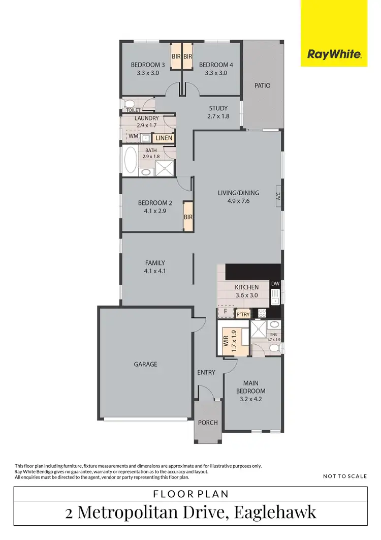 Floorplan of Homely house listing, 2 Metropolitan Drive, Eaglehawk VIC 3556