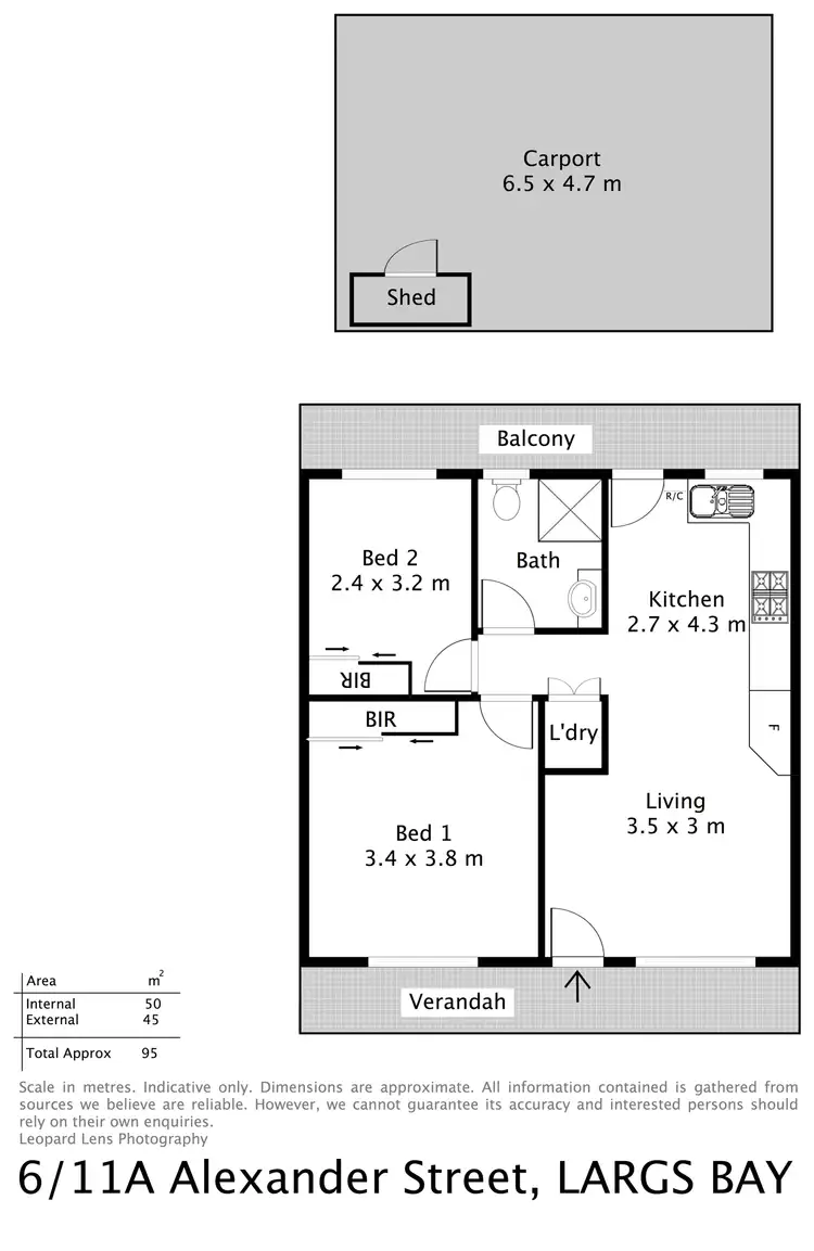 Floorplan of Homely unit listing, 6/11a Alexander Street, Largs Bay SA 5016