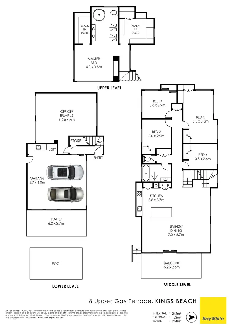 Floorplan of Homely house listing, 8 Upper Gay Terrace, Kings Beach QLD 4551