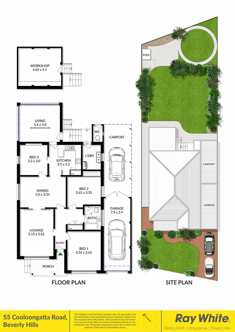 Floorplan of Homely house listing, 55 Cooloongatta Road, Beverly Hills NSW 2209