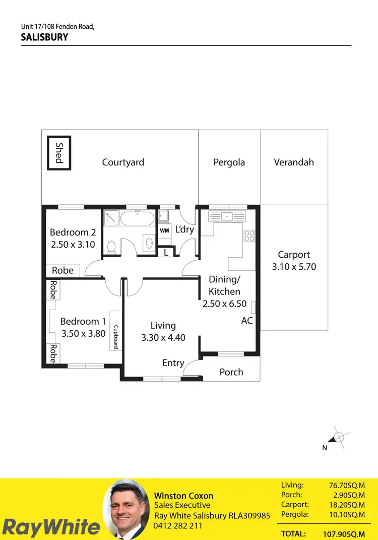 Floorplan of Homely unit listing, 17/108 Fenden Road, Salisbury SA 5108
