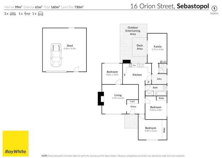 Floorplan of Homely house listing, 16 Orion Street, Sebastopol VIC 3356