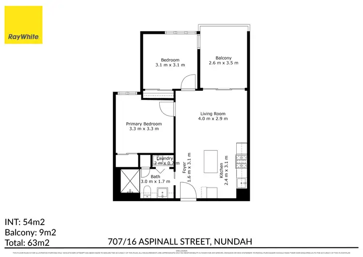 Floorplan of Homely apartment listing, 707/16 Aspinall Street, Nundah QLD 4012