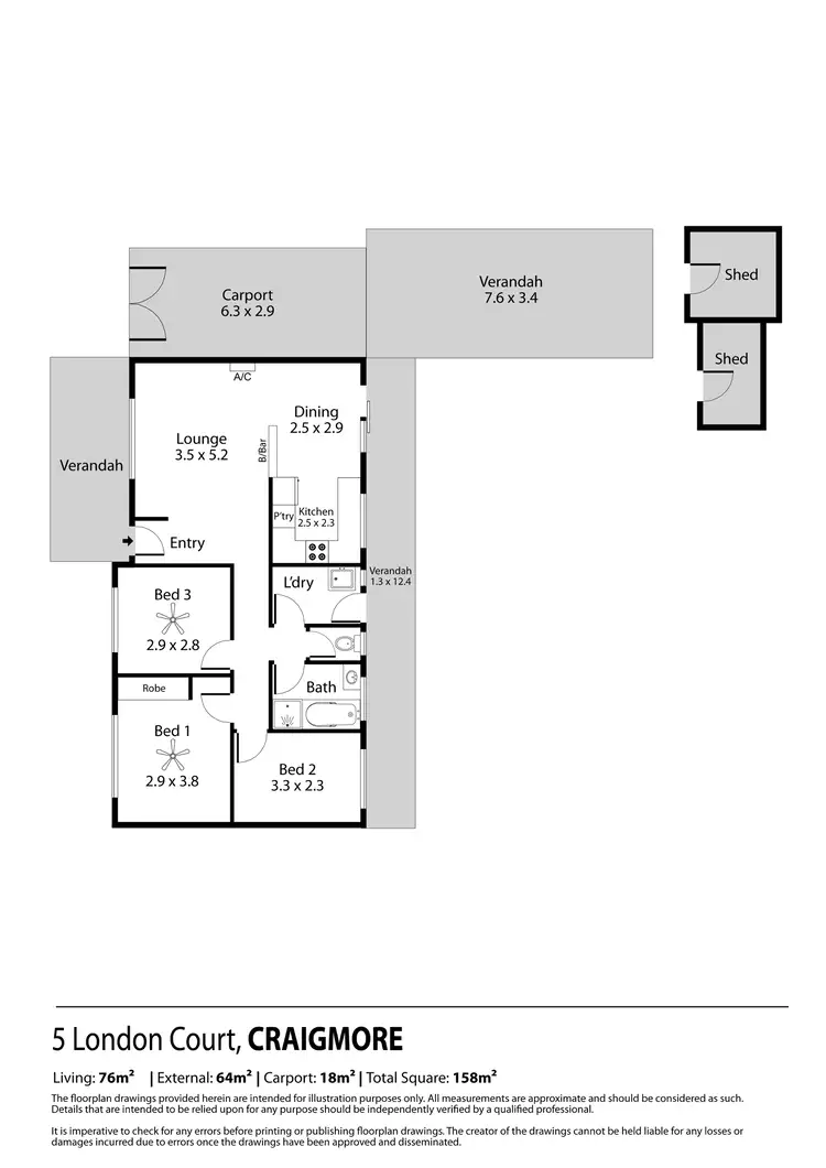 Floorplan of Homely house listing, 5 London Court, Craigmore SA 5114