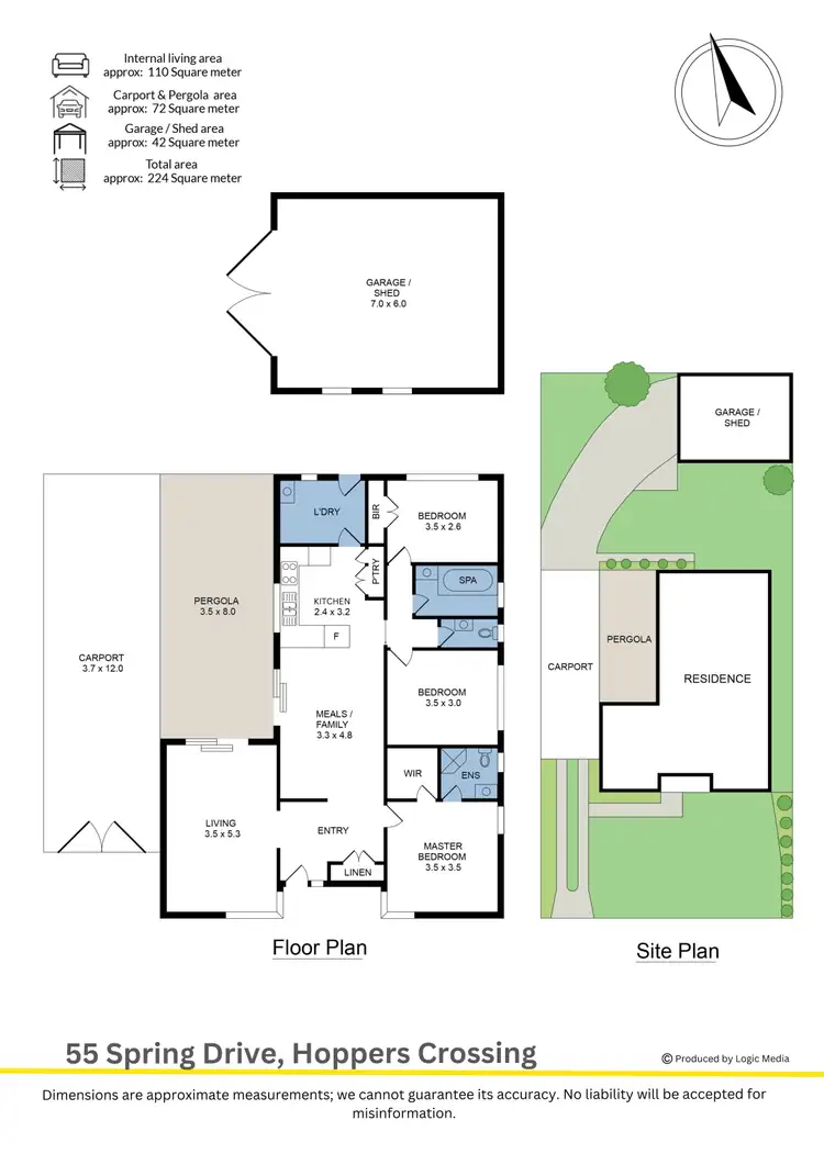Floorplan of Homely house listing, 55 Spring Drive, Hoppers Crossing VIC 3029