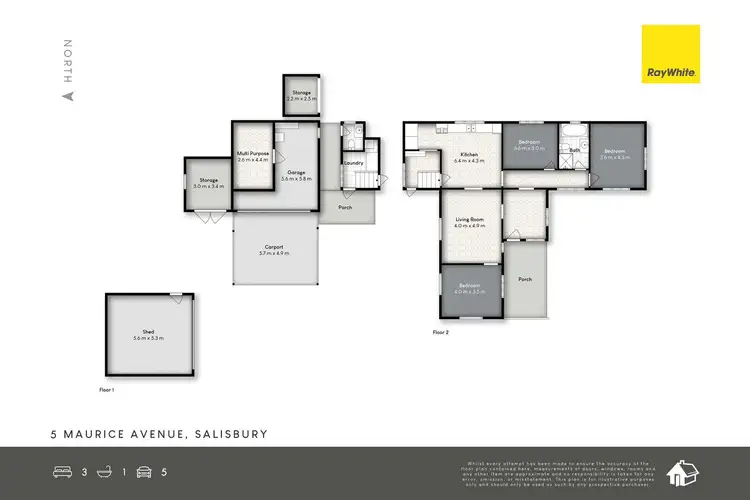 Floorplan of Homely house listing, 5 Maurice Avenue, Salisbury QLD 4107
