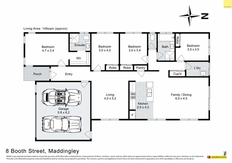 Floorplan of Homely house listing, 8 Booth Road, Maddingley VIC 3340