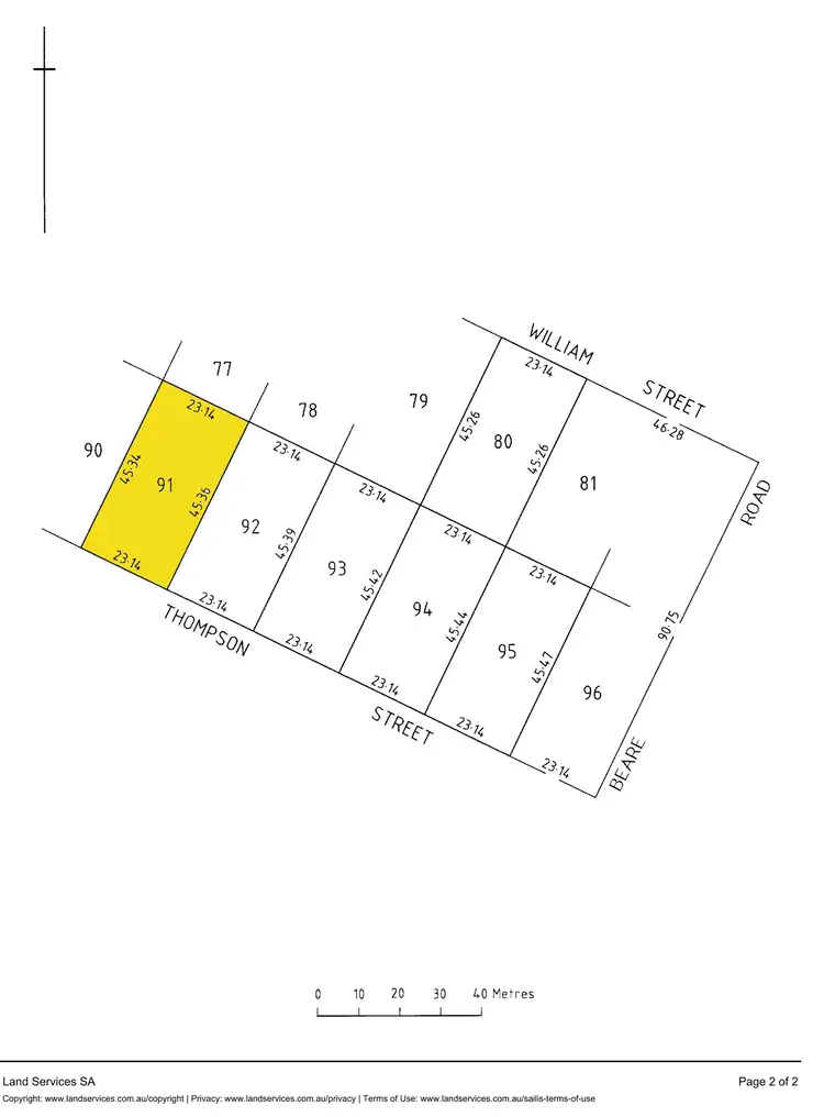 Floorplan of Homely land listing, LOT 91, 17 Thompson Street, Wallaroo SA 5556