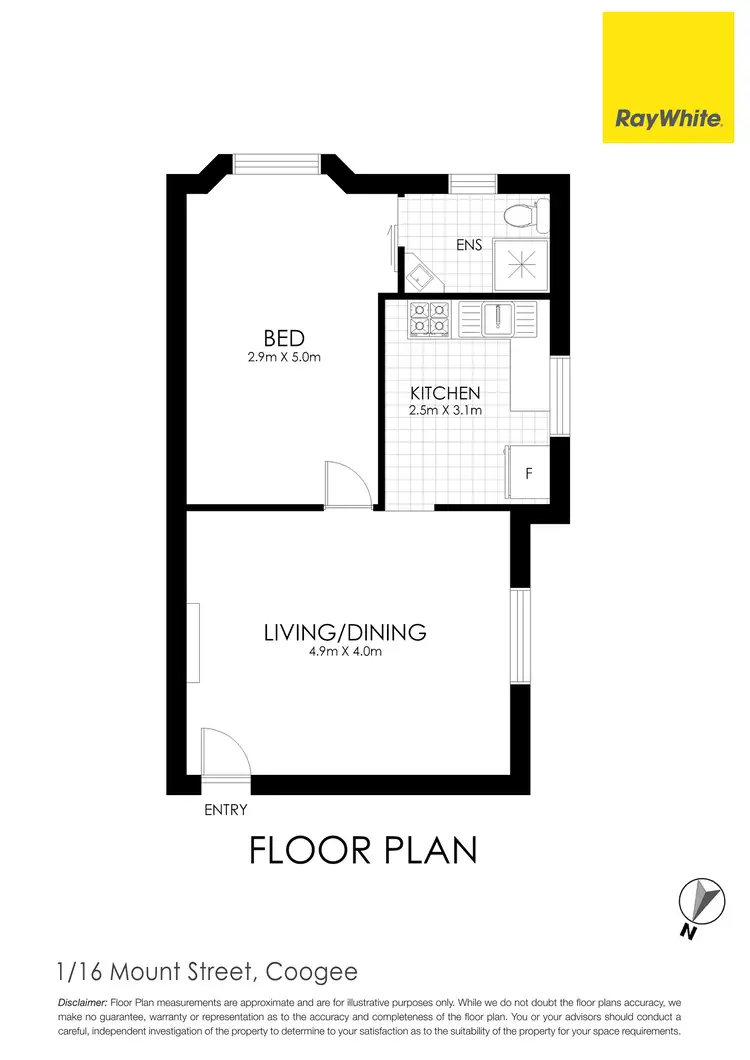 Floorplan of Homely apartment listing, 1/16 Mount Street, Coogee NSW 2034
