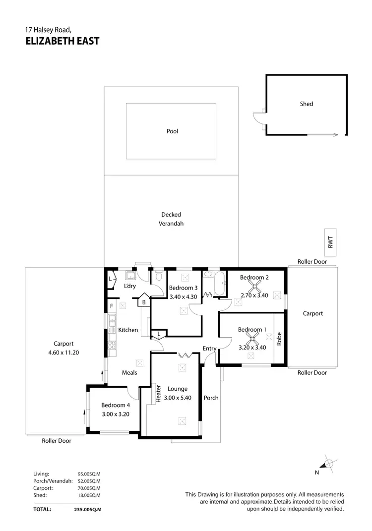 Floorplan of Homely house listing, 17 Halsey Road, Elizabeth East SA 5112