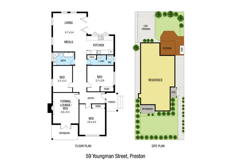 Floorplan of Homely house listing, 59 Youngman Street, Preston VIC 3072