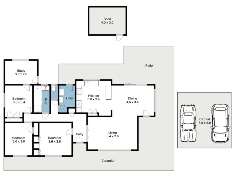 Floorplan of Homely house listing, 50 Riverview Road, Benalla VIC 3672