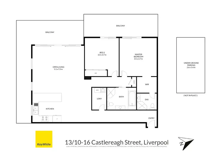 Floorplan of Homely unit listing, 13/10-16 Castlereagh Street, Liverpool NSW 2170