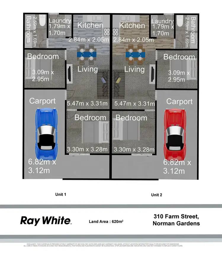Floorplan of Homely semi-detached listing, 310 Farm Street, Norman Gardens QLD 4701