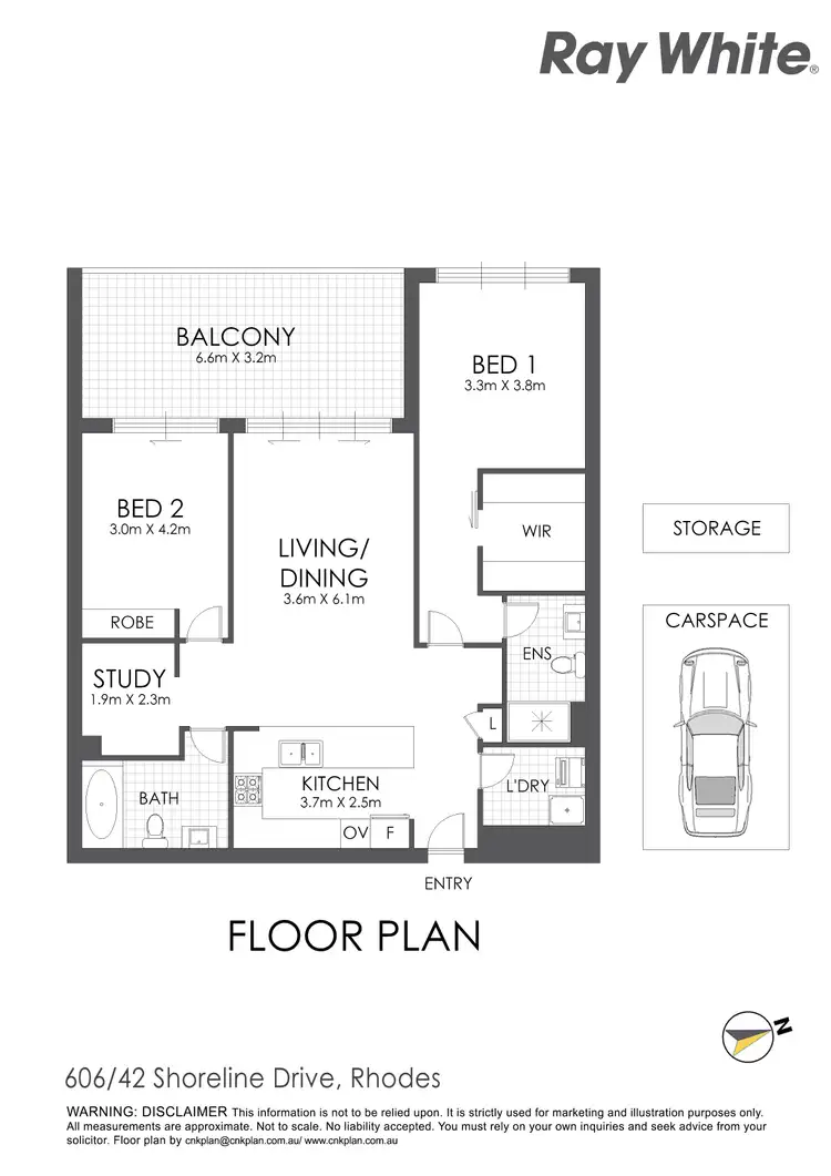 Floorplan of Homely apartment listing, 606/42 Shoreline Drive, Rhodes NSW 2138