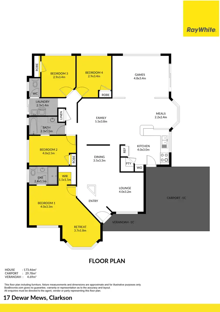 Floorplan of Homely house listing, 17 Dewar Mews, Clarkson WA 6030