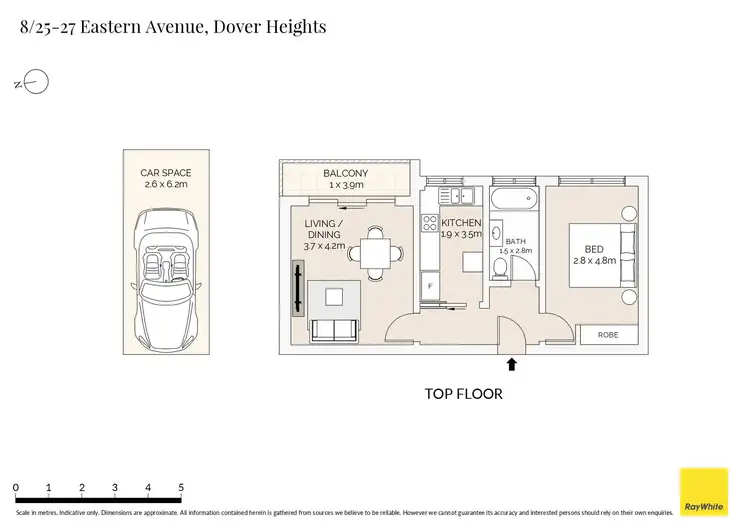 Floorplan of Homely apartment listing, 8/25-27 Eastern Avenue, Dover Heights NSW 2030