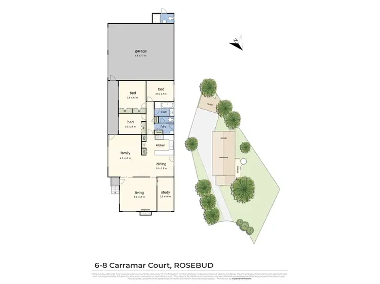 Floorplan of Homely house listing, 6-8 Carramar Court, Rosebud VIC 3939