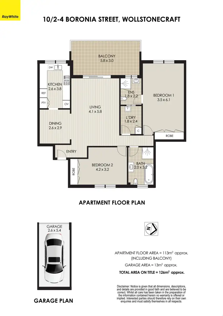 Floorplan of Homely apartment listing, 10/2-4 Boronia Street, Wollstonecraft NSW 2065