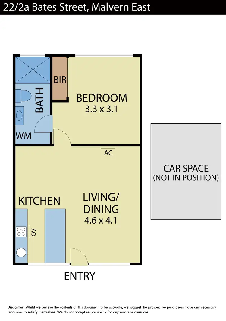 Floorplan of Homely apartment listing, 22/2a Bates Street, Malvern East VIC 3145