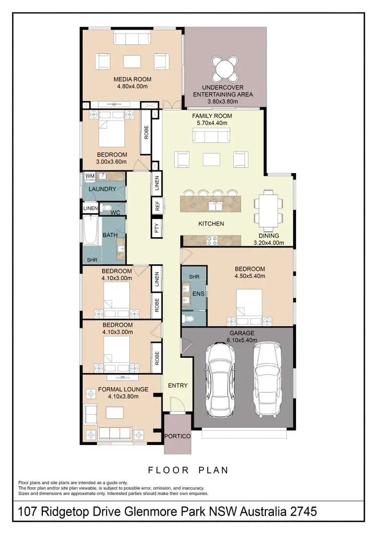 Floorplan of Homely house listing, 107 Ridgetop Drive, Glenmore Park NSW 2745