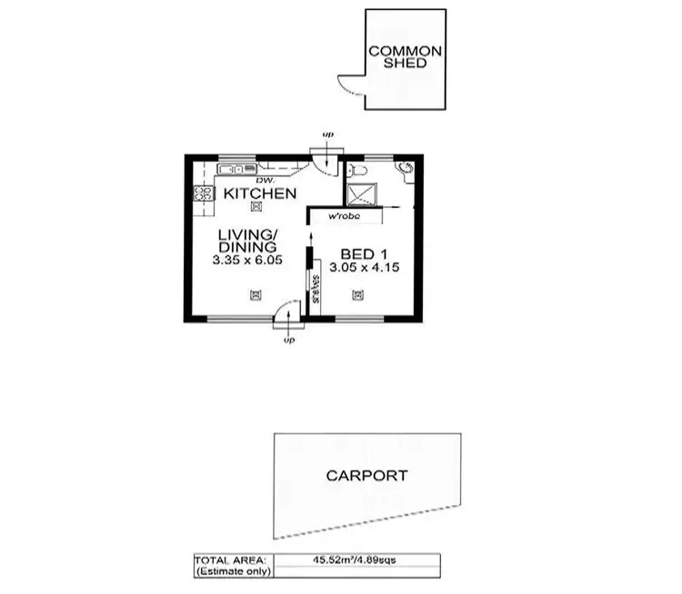 Floorplan of Homely unit listing, 4/80 West Beach Road, West Beach SA 5024