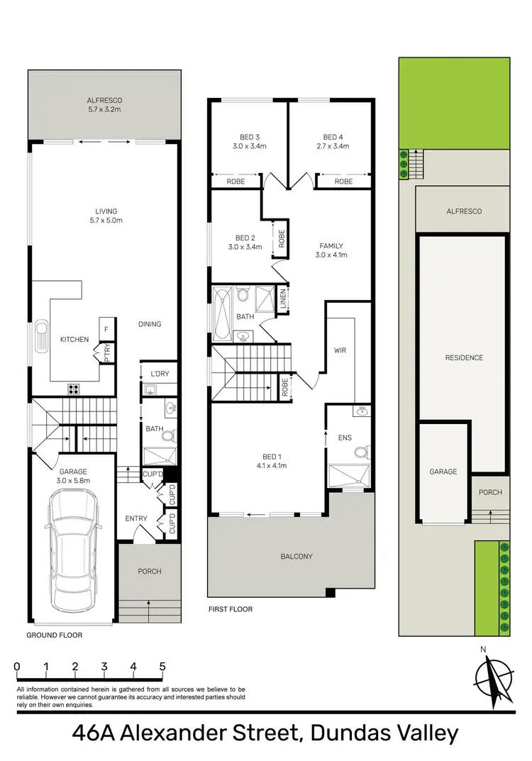 Floorplan of Homely semi-detached listing, 46A Alexander Street, Dundas Valley NSW 2117