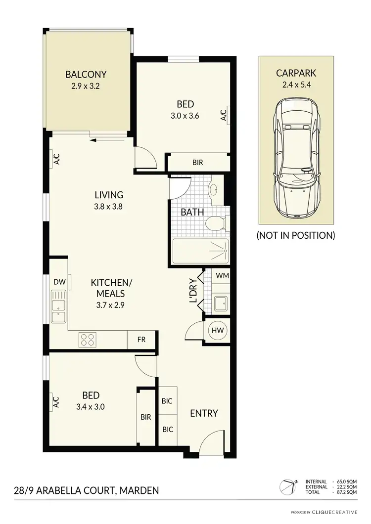Floorplan of Homely apartment listing, 28/9 Arabella Court, Marden SA 5070