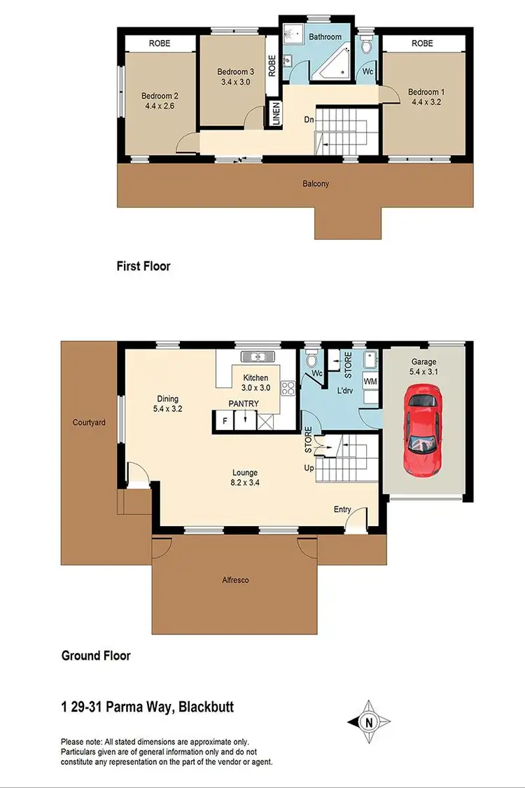 Floorplan of Homely townhouse listing, 1/29-31 Parma Way, Blackbutt NSW 2529