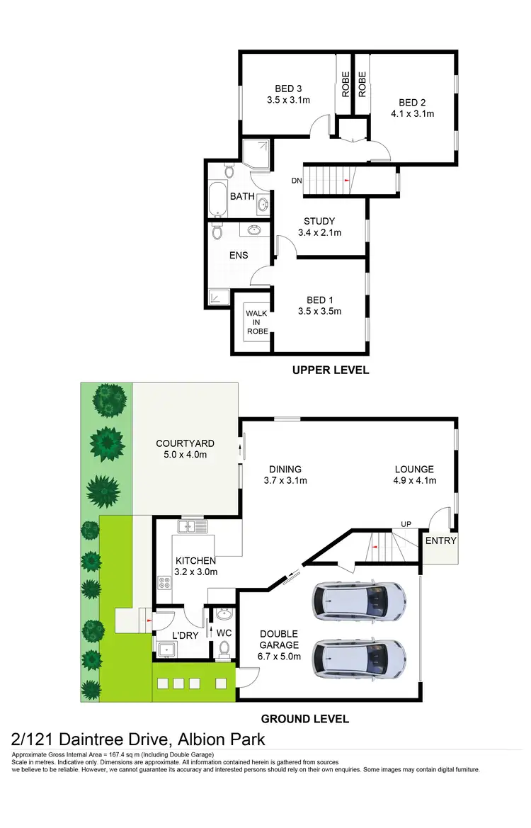 Floorplan of Homely townhouse listing, 2/121 Daintree Drive, Albion Park NSW 2527
