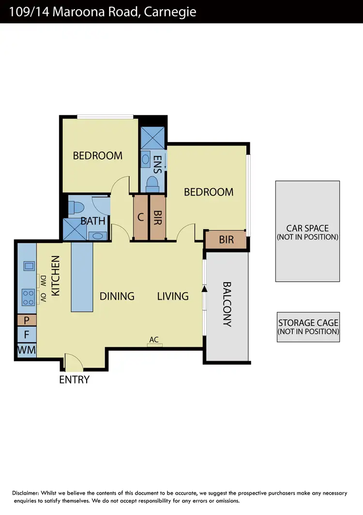 Floorplan of Homely apartment listing, 109/14 Maroona Road, Carnegie VIC 3163