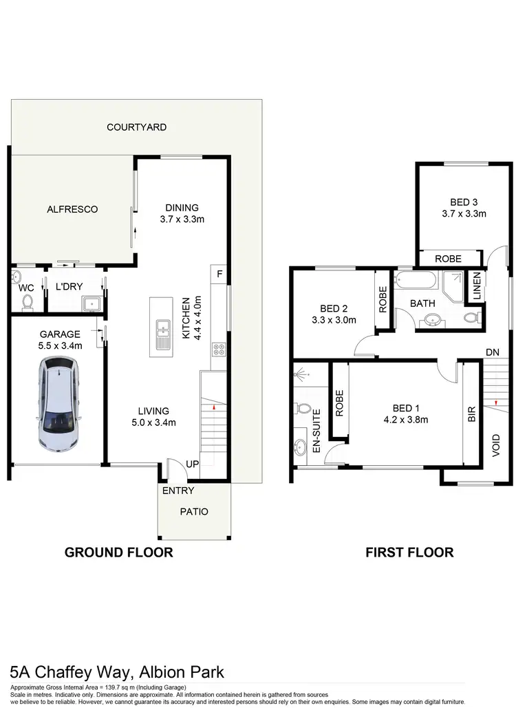 Floorplan of Homely townhouse listing, 5A Chaffey Way, Albion Park NSW 2527
