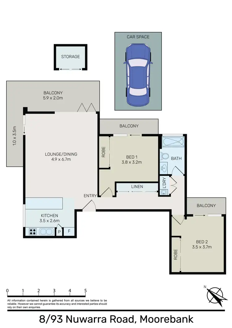 Floorplan of Homely unit listing, 6/93 Nuwarra Road, Moorebank NSW 2170