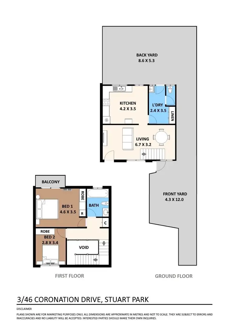 Floorplan of Homely townhouse listing, 3/46 Coronation Drive, Stuart Park NT 820