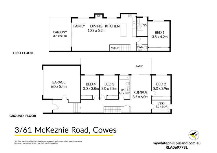 Floorplan of Homely house listing, 3/61 McKenzie Road, Cowes VIC 3922
