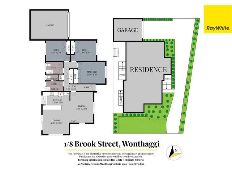Floorplan of Homely townhouse listing, 1/8 Brook Street, Wonthaggi VIC 3995