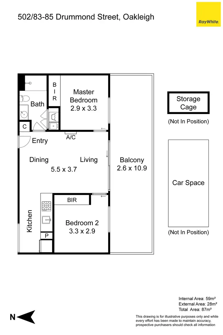Floorplan of Homely apartment listing, 502/83-85 Drummond Street, Oakleigh VIC 3166