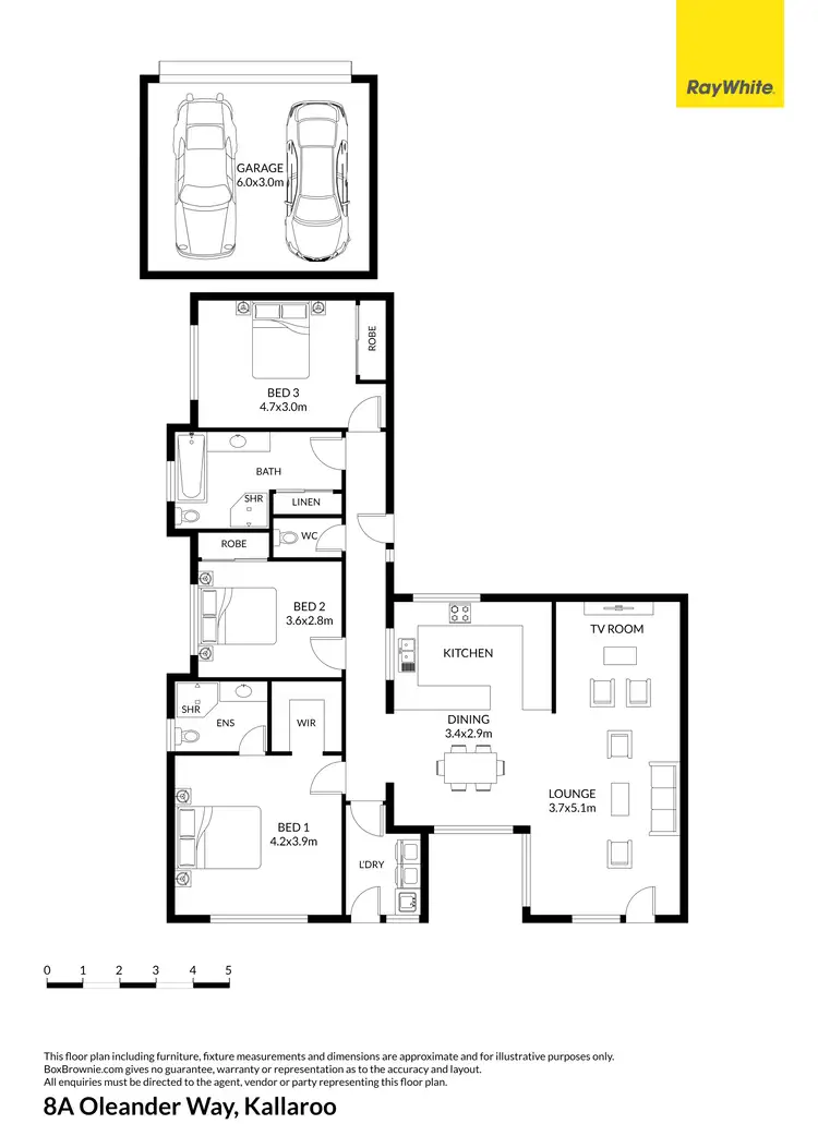 Floorplan of Homely house listing, 8A Oleander Way, Kallaroo WA 6025